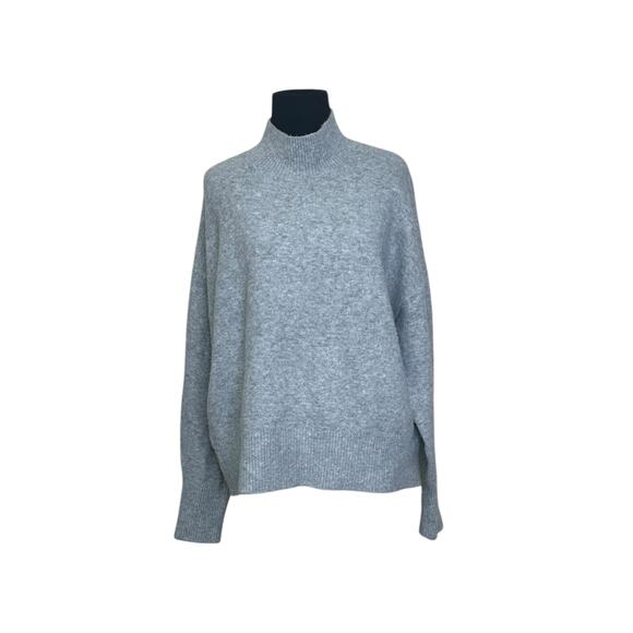 H&M gray high neck long sleeves soft sweater size Medium - Picture 5 of 9